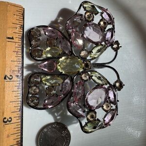 Pink and Yellow Floral Brooch Jewelry